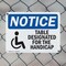 Signmission Table Designated For The Handicapped, 10 in W x Rectangle, Plastic OS-2PACK-NS-P-710-L-18521 - alternate 5